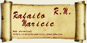 Rafailo Maričić vizit kartica